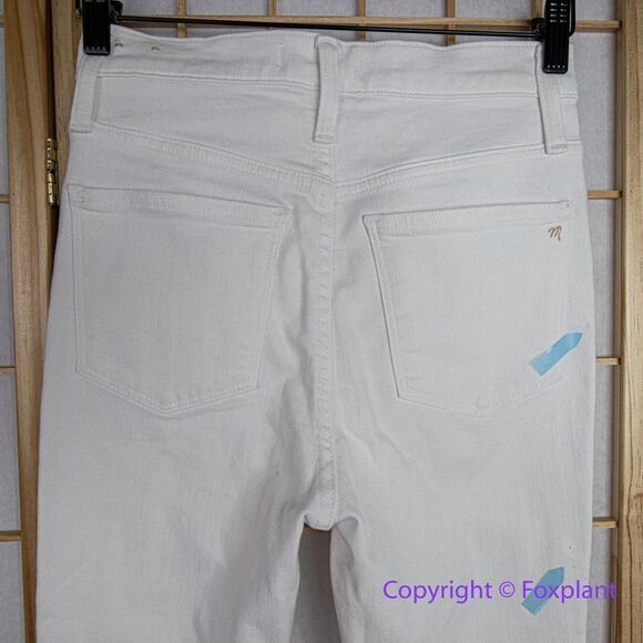 NEW Madewell 10" High-Rise Skinny Jeans in Pure White, 26 - Picture 10 of 16